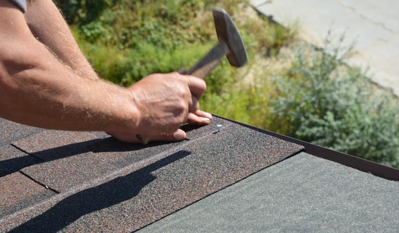 Shingle roof installation in Fountain, CO, replacing asphalt shingles